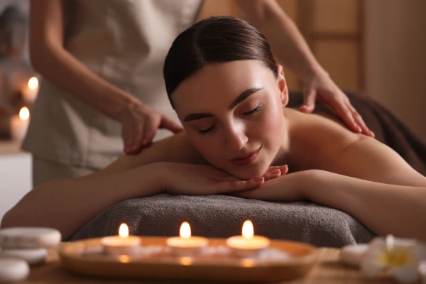 Woman Receives Relaxing Massage