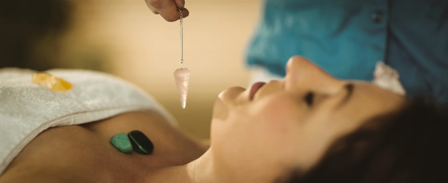 Woman Receiving Holistic Healing Therapy at Home